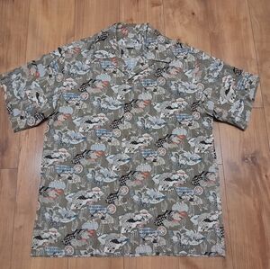 Vintage Kilauea SUMO WRESTLERS Hawaiian Aloha Shirt Rayon USA ~ Men’s Size Small